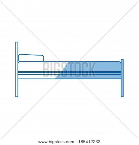 bed pillow hospital care health image vector illustration