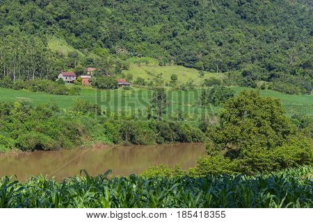 Rural Village And Farm