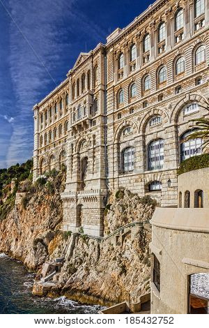 Monaco and Monte Carlo principality. Oceanographic museum building