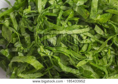 Sliced Kale Cabbage, Brazilian Couve.