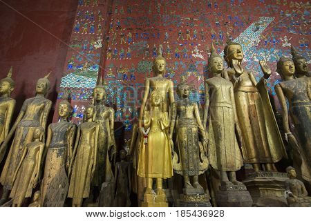Laos Luang Prabang Wat Xieng Thong Buddha Figure
