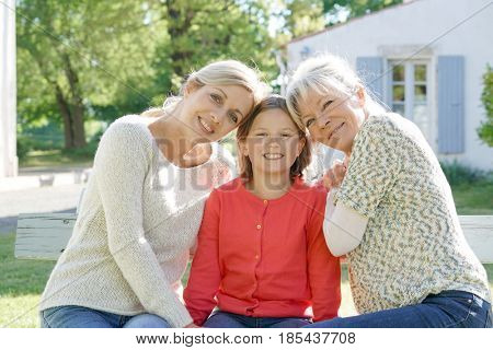 Portrait of three women generation 