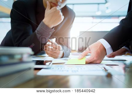 Businessmen Teamwork Brainstroming Meeting To Discuss Plan Startup Project