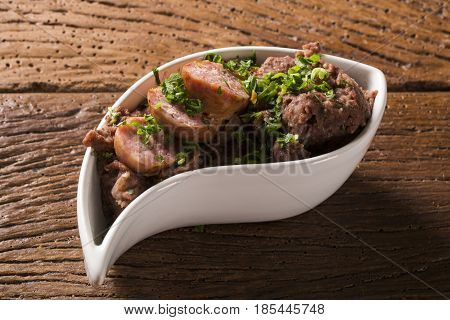 Mashed Beans With Sausage Called Tutu De Feijao In Brazil