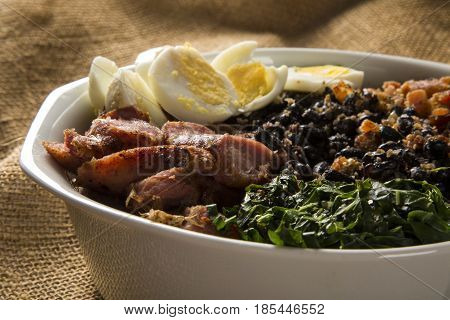 Tropeiro Bean. Traditional Brazilian Food.