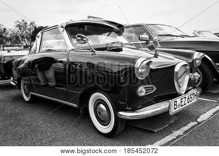 Berlin - May 11: Micro Car Goggomobil Ts 250 Coupe (black And White), 26Th Oldtimer-tage Berlin-bran