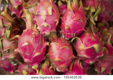 Laos Luang Prabang Market Dragonfruit