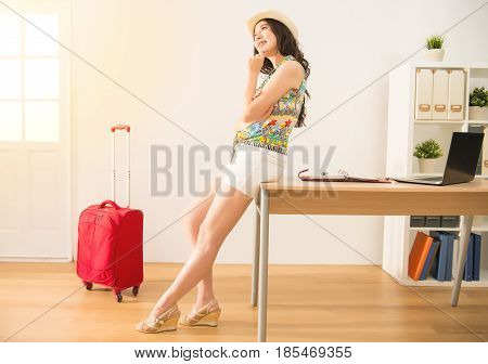 Woman Thinking Her Daydream Holiday