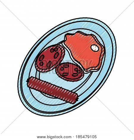 Delicious bbq food icon vector illustration graphic design