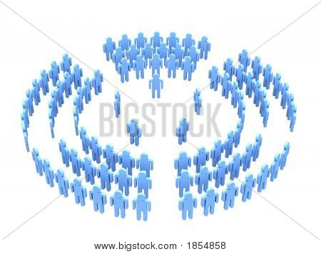 Teamwork Over White