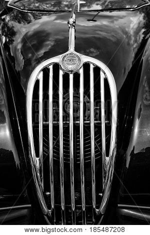 Berlin - May 11: Radiator (engine Cooling) Sports Car Jaguar Xk140 Roadster, (black And White), 26Th