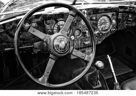 Berlin - May 11: Cab Car Jaguar Xk140 Roadster, (black And White), 26Th Oldtimer-tage Berlin-branden