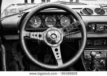 Berlin - May 11: Cab Peugeot 504, Black And White, 26. Oldtimer-tage Berlin-brandenburg, May 11, 201