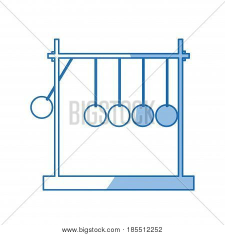newtons cradle momentum pendulum metal shadow vector illustration