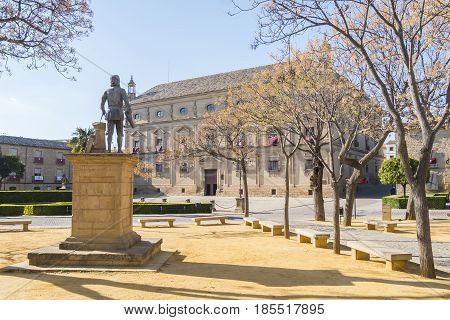 Vazquez Molina Square in Ubeda, Spain city