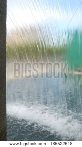 Artificial look through cascade witch slow shutterspeed