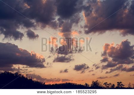 Sunlight with Cloudy Blue Sky Beautiful Scene