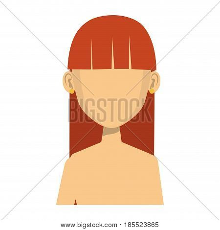 young woman shirtless avatar character vector illustration design