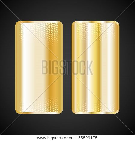 Gold gradient square. Golden metallic texture pattern. Vector illustration.