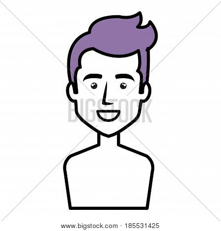 young woman shirtless avatar character vector illustration design