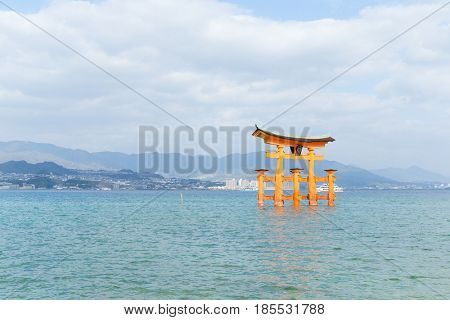 Torii of itsukushima-shrine in hiroshima