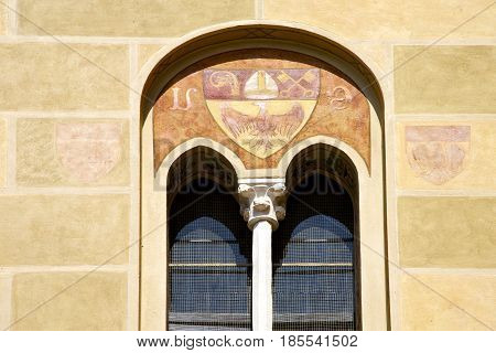 Tradate Varese  Abstract  Window Monument   Mosaic I  Yellow