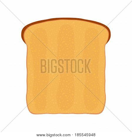 Fried bread, toast for breakfast. Made in cartoon flat style. Crouton fresh bakery