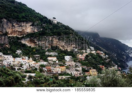 Scenic View Of The Famous Amalfi Coast, Italy