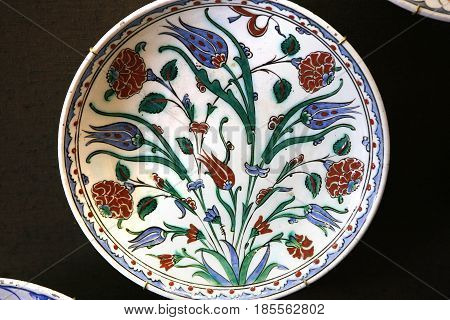Turkish Iznik Ceramic In Ecouen Castle, France