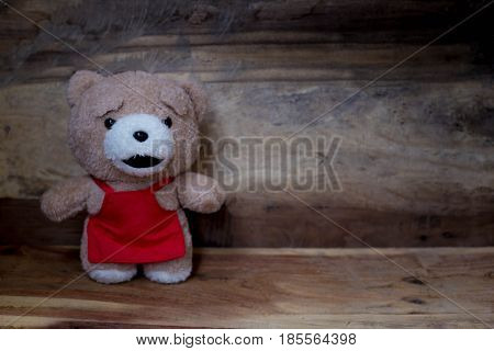 Teddy Bear Wood Background,alone ,baby ,background ,bear ,beautiful, birthday ,brown ,child ,childhood ,concept ,design, floo,r gift lonely,love
