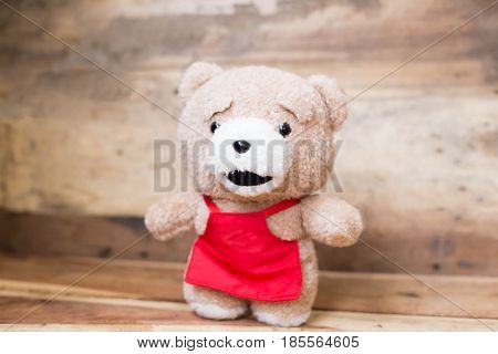 Teddy Bear Wood Background,alone ,baby ,background ,bear ,beautiful, birthday ,brown ,child ,childhood ,concept ,design, floo,r gift lonely,love