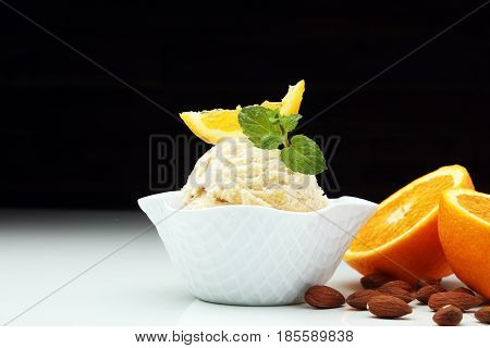 Scoop Of Orange Ice Cream