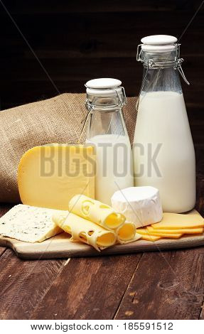 Milk Products - Tasty Healthy Dairy Products And Milk Jar, Glass