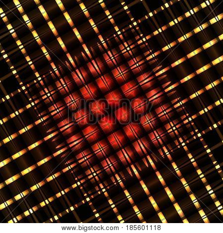 Red yellow luminous metal abstract background. Vector background