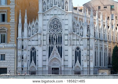 ROME, ITALY - SEPTEMBER 02: Sacro Cuore del Suffragio church in Rome, Italy  on September 02, 2016.