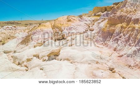 POV point of view - Weekend hiking at Paint Mines Interpretive Park in Colorado.