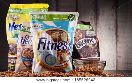 Four Packages Of Nestle Breakfast Cereals