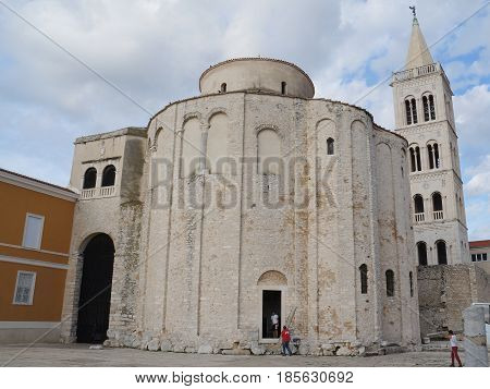ZADAR, CROATIA - OCTOBER 20, 2016: Church of Saint Donatus in Zadar, Croatia