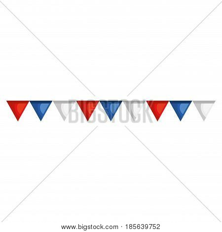 celebration garlands usa party icon vector illustration design