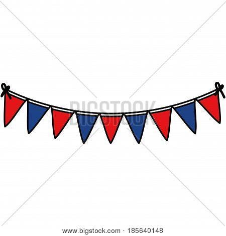 celebration garlands usa party icon vector illustration design