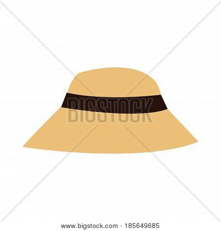beautiful hat summer sun floppy image vector illustration