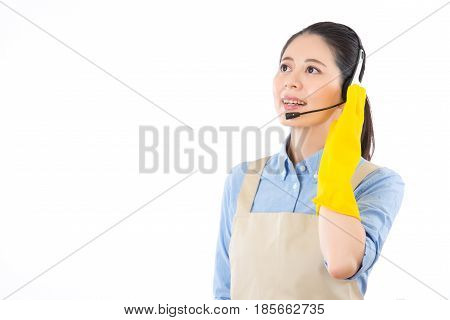 Attractive Housewife Happy To Serving