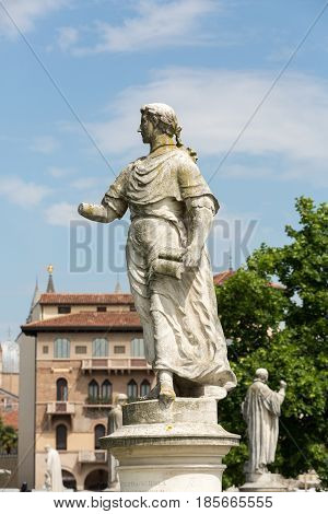 Statue on Piazza of Prato della Valle Padua Italy.