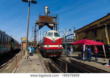 BERLIN - APRIL 21: Diesel locomotive DR Class 119 (