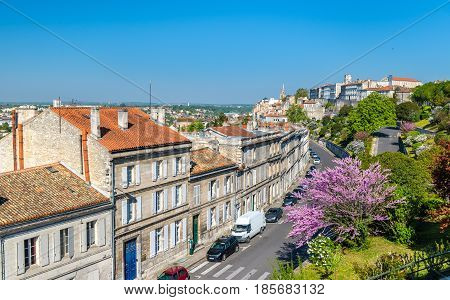 Historic buildings in Angouleme, the Charente department of France