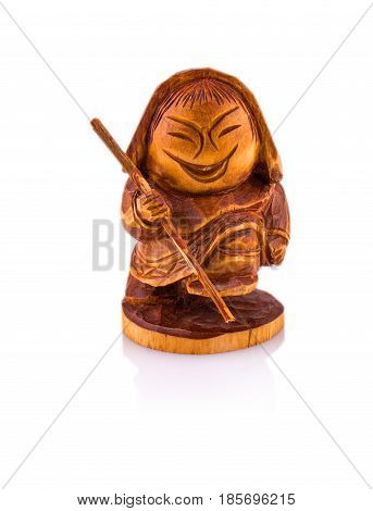 Idol of the aborigines of Kamchatka: Koryaks and Itelmen on white