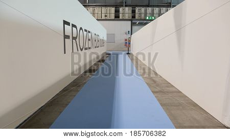 Empty Corridor At Tuttofood 2017 In Milan, Italy