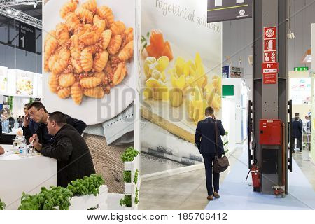 People Visit Tuttofood 2017 In Milan, Italy
