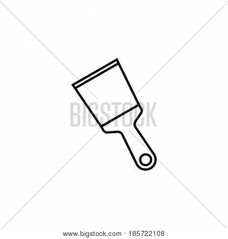 Spattle and Scraper line icon, build repair elements, construction tool, a linear pattern on a white background, eps 10.