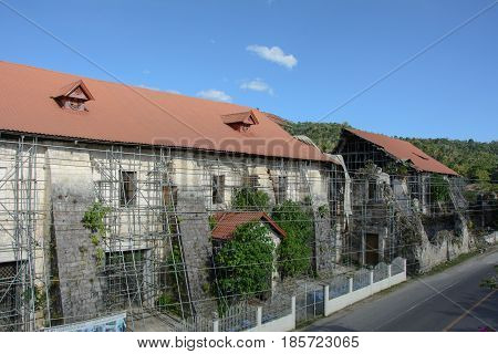 Old destroyed church in Loboc, Bohol, Philippines
